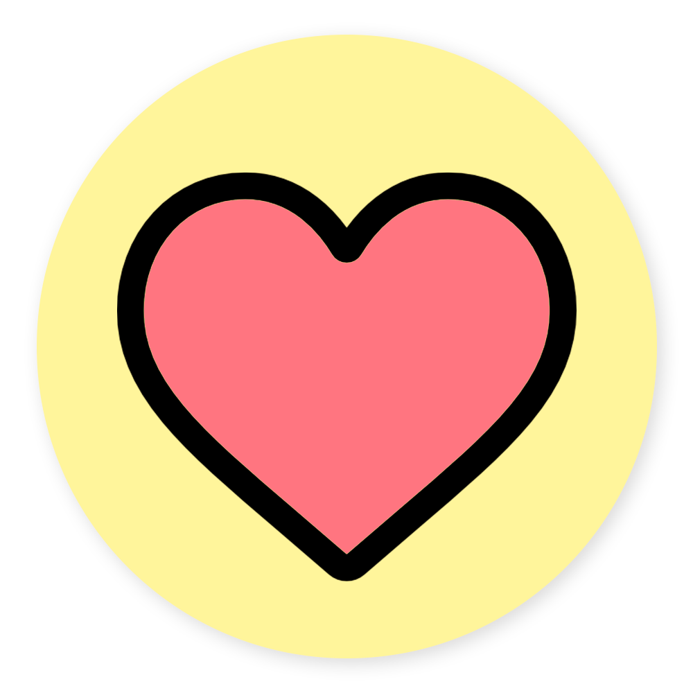 Icon mit Herz